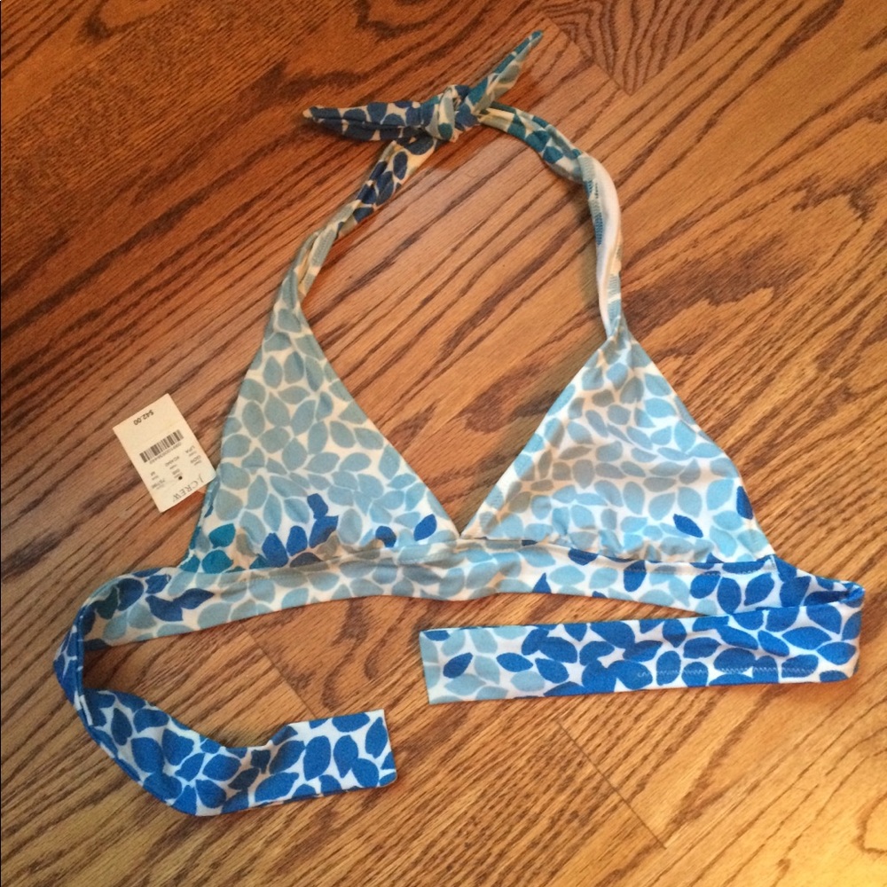 J. CREW Bikini Top Blue MEDIUM